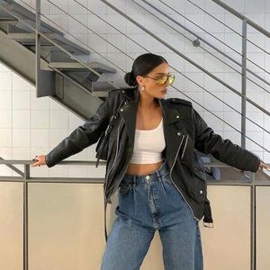 ZARA Oversized Leather Jacket NWOT